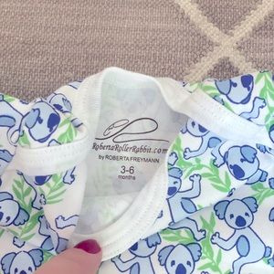 Roberta Roller rabbit onesie